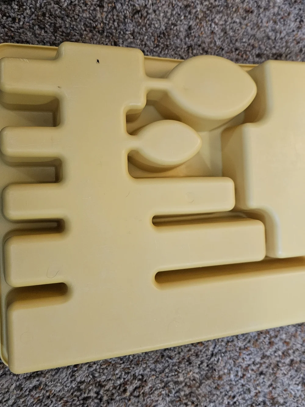 Yellow Plastic Utensil Drawer Organizer